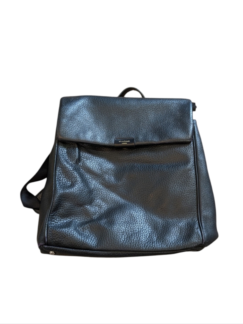 STORKSAK ST.JAMES LUXE LEATHER DIAPER BAG BLACK UNISEX Minimalist Luxury Mom